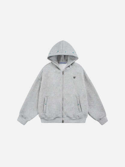 Aelfric Eden Turquoise Zip Up Hoodie