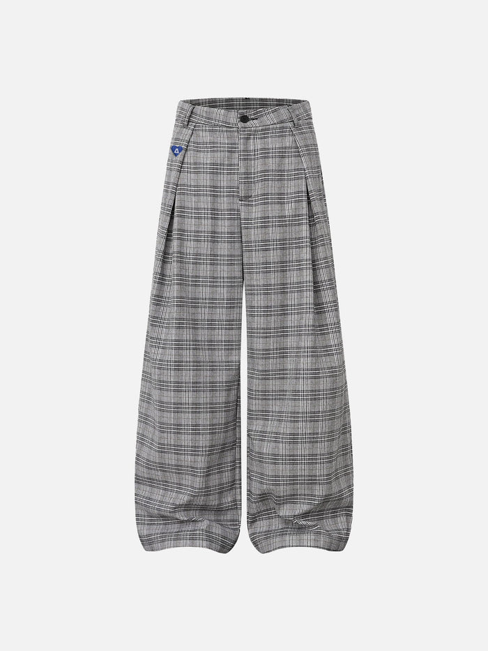 Aelfric Eden Plaid Pleated Baggy Pants