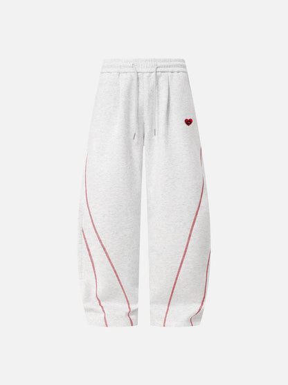 Aelfric Eden Contrast Stitch Baggy Barrel Sweatpants