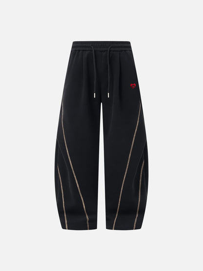 Aelfric Eden Contrast Stitch Baggy Barrel Sweatpants
