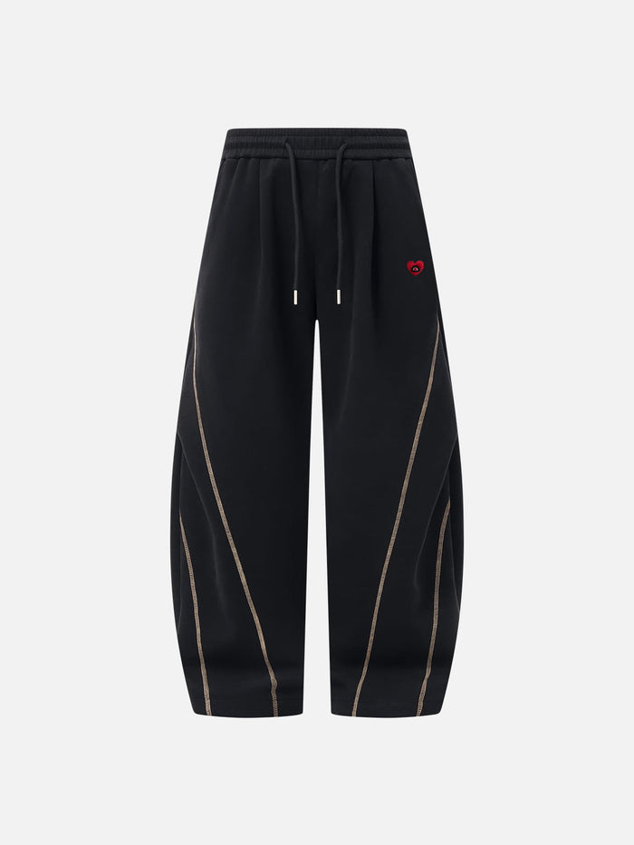 Aelfric Eden Contrast Stitch Baggy Barrel Sweatpants