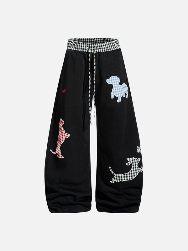[Pre-Order] Aelfric Eden Plaid Dog Baggy Barrel Sweatpants