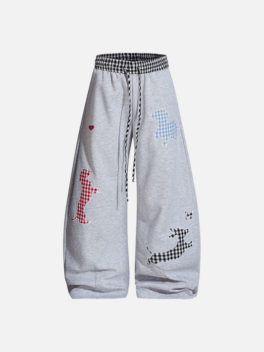 [Pre-Order] Aelfric Eden Plaid Dog Baggy Barrel Sweatpants
