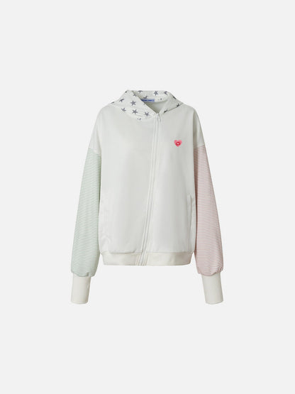 Aelfric Eden Star Patchwork Zip Up Hoodie