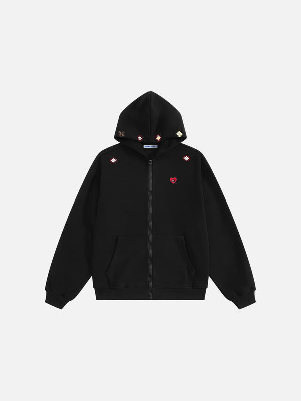 Aelfric Eden Embroidery Zip Up Hoodie