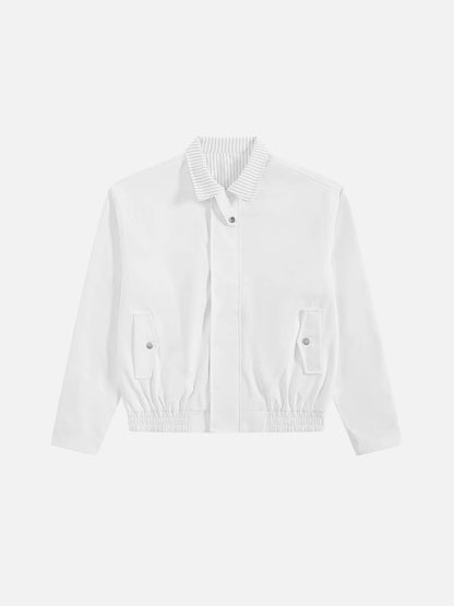 Aelfric Eden Boxy Reversible Striped Collar Jacket