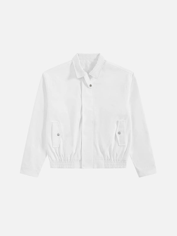 Aelfric Eden Boxy Reversible Striped Collar Jacket