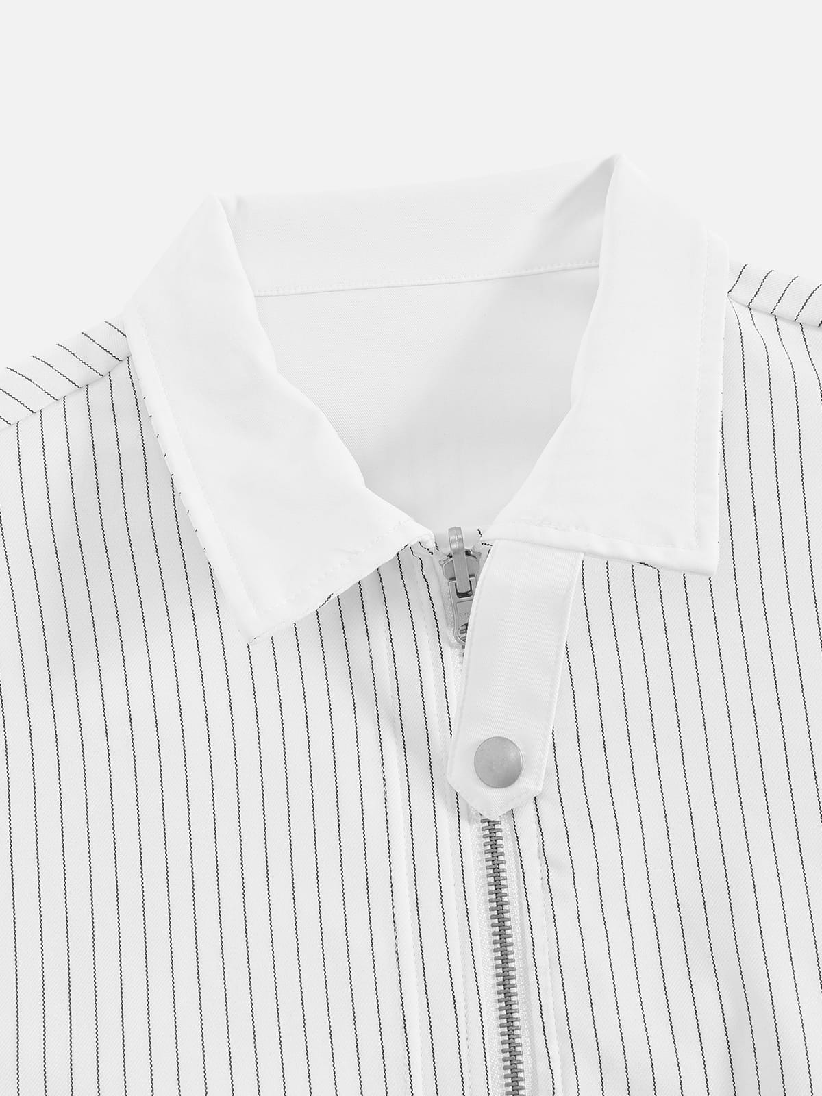 Aelfric Eden Boxy Reversible Striped Collar Jacket