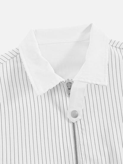 Aelfric Eden Boxy Reversible Striped Collar Jacket