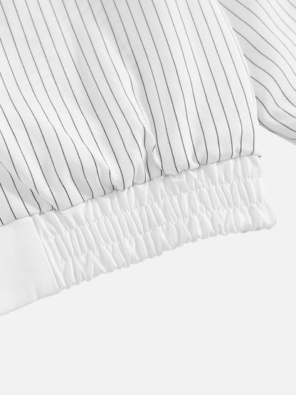 Aelfric Eden Boxy Reversible Striped Collar Jacket