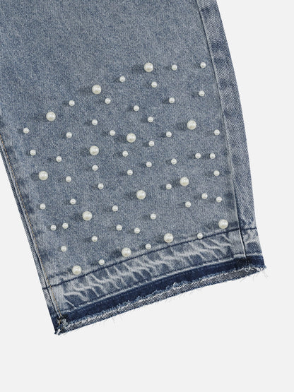 Aelfric Eden Pearl Embellished Baggy Barrel Jeans