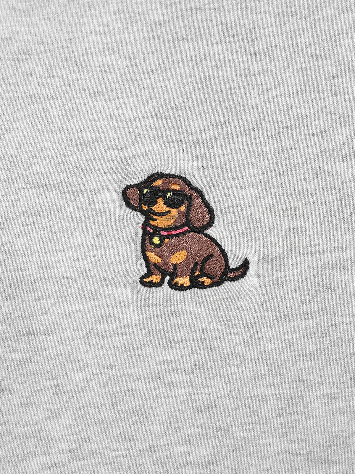 [Pre-Order] Aelfric Eden Dachshund Embroidery Off-The-Shoulder Tee