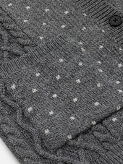 Aelfric Eden Cable Knit Distressed Cardigan