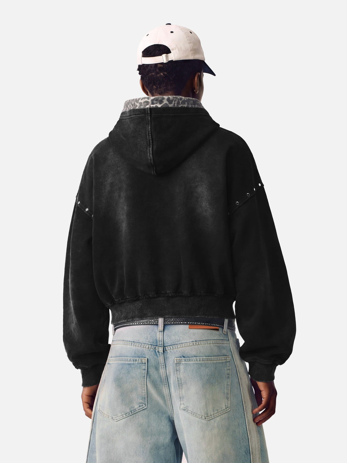 [Pre-Order] Aelfric Eden Boxy Leopard Hood Zip Up Hoodie
