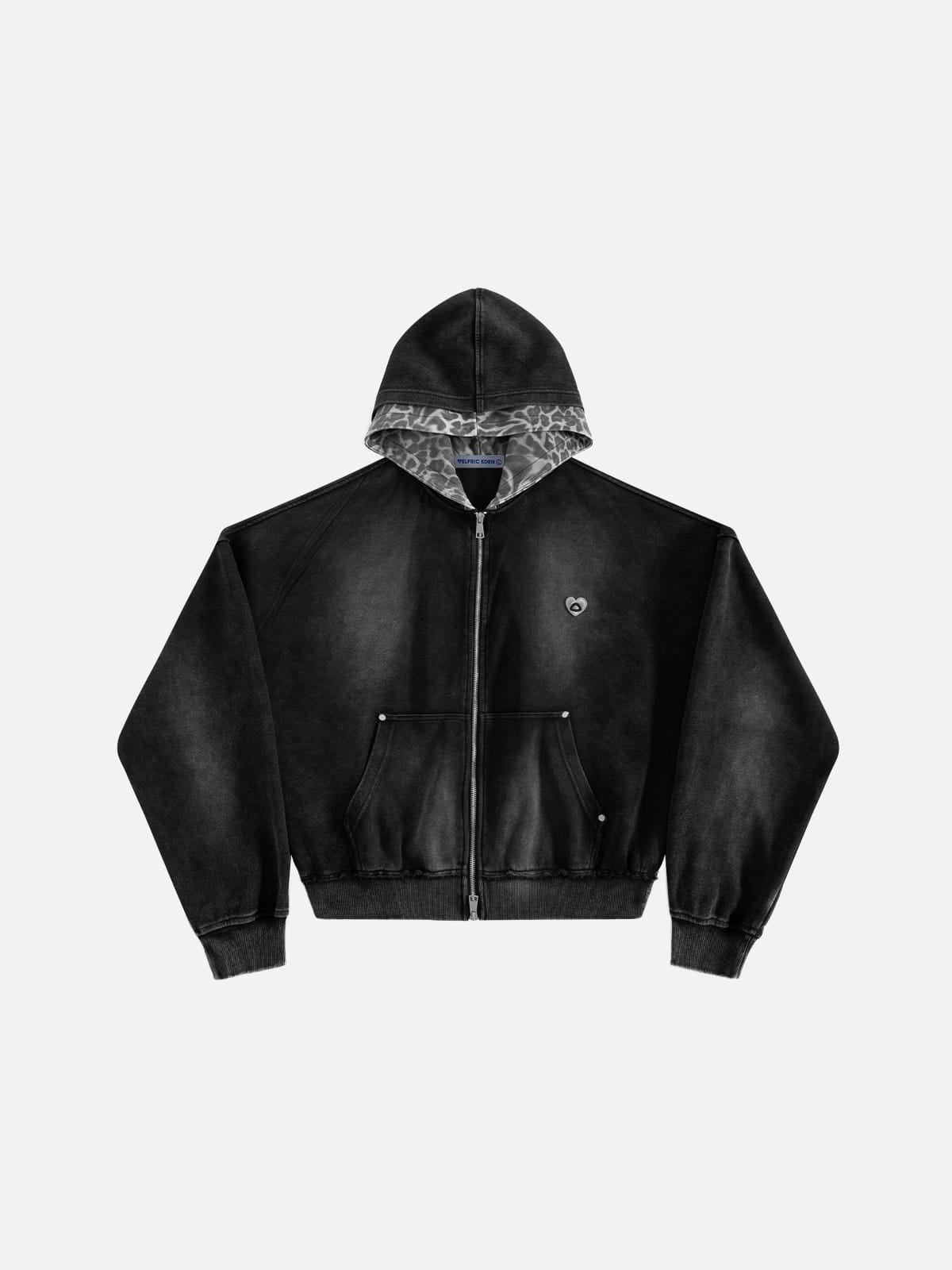 [Pre-Order] Aelfric Eden Boxy Leopard Hood Zip Up Hoodie