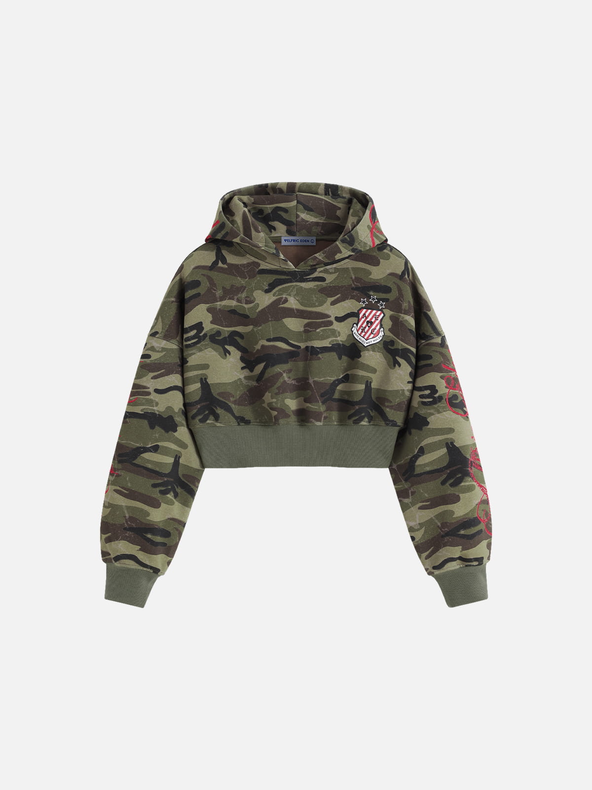 [Pre-Order] Aelfric Eden Cropped CAMO Zip Up Hoodie
