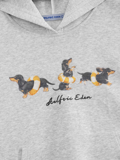 [Pre-Order] Aelfric Eden Boxy Dachshund Graphic Pullover Hoodie