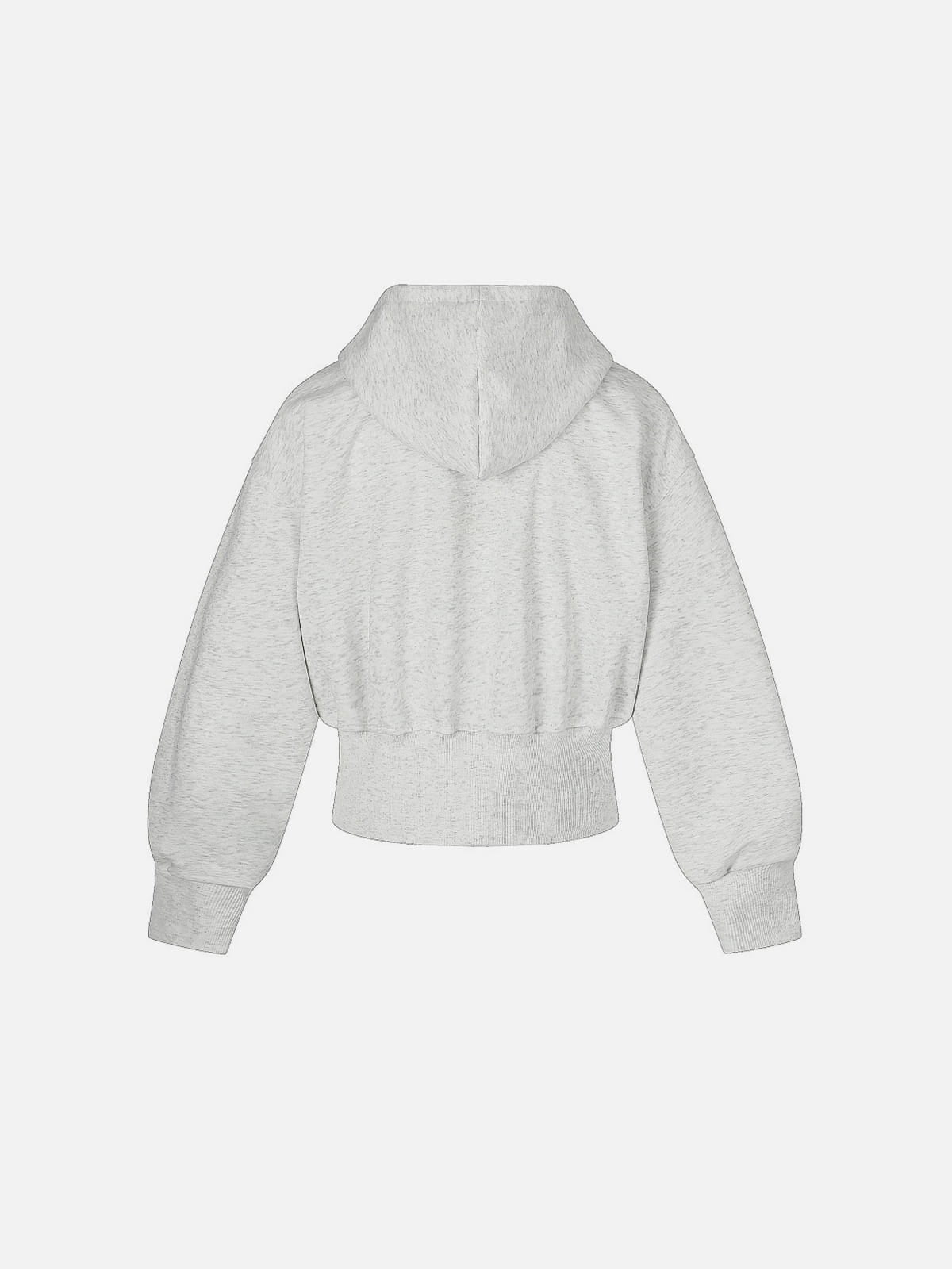Aelfric Eden Cropped Studded Panel Zip Up Hoodie