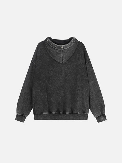 Aelfric Eden Washed Studded Zip Up Hoodie