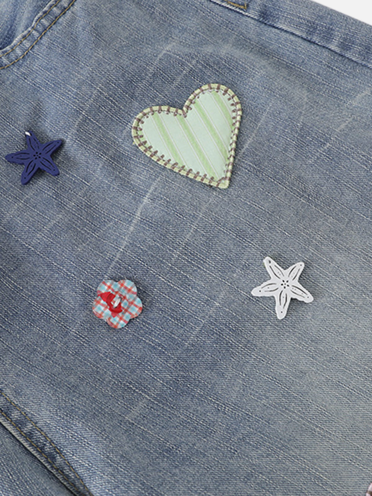 Aelfric Eden Heart Star Patchwork Jeans