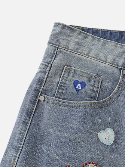 Aelfric Eden Heart Star Patchwork Jeans