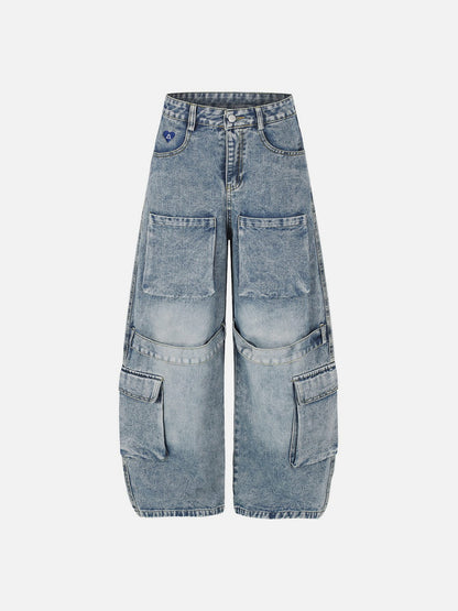 Aelfric Eden Multi Pocket Baggy Barrel Jeans