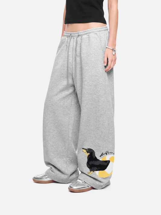 [Pre-Order] Aelfric Eden Dachshund Embroidery Sweatpants