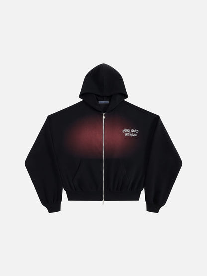 Aelfric Eden Boxy Rhinestone Zip Up Hoodie
