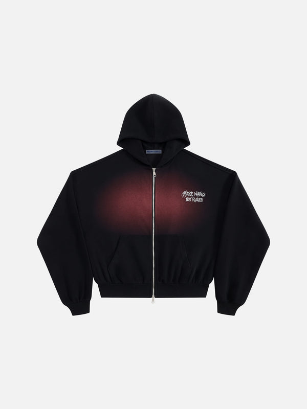 Aelfric Eden Boxy Rhinestone Zip Up Hoodie