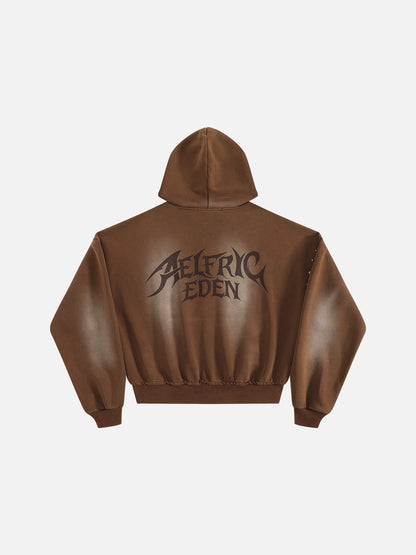 [Pre-Order] Aelfric Eden Boxy Studded Zip Up Hoodie