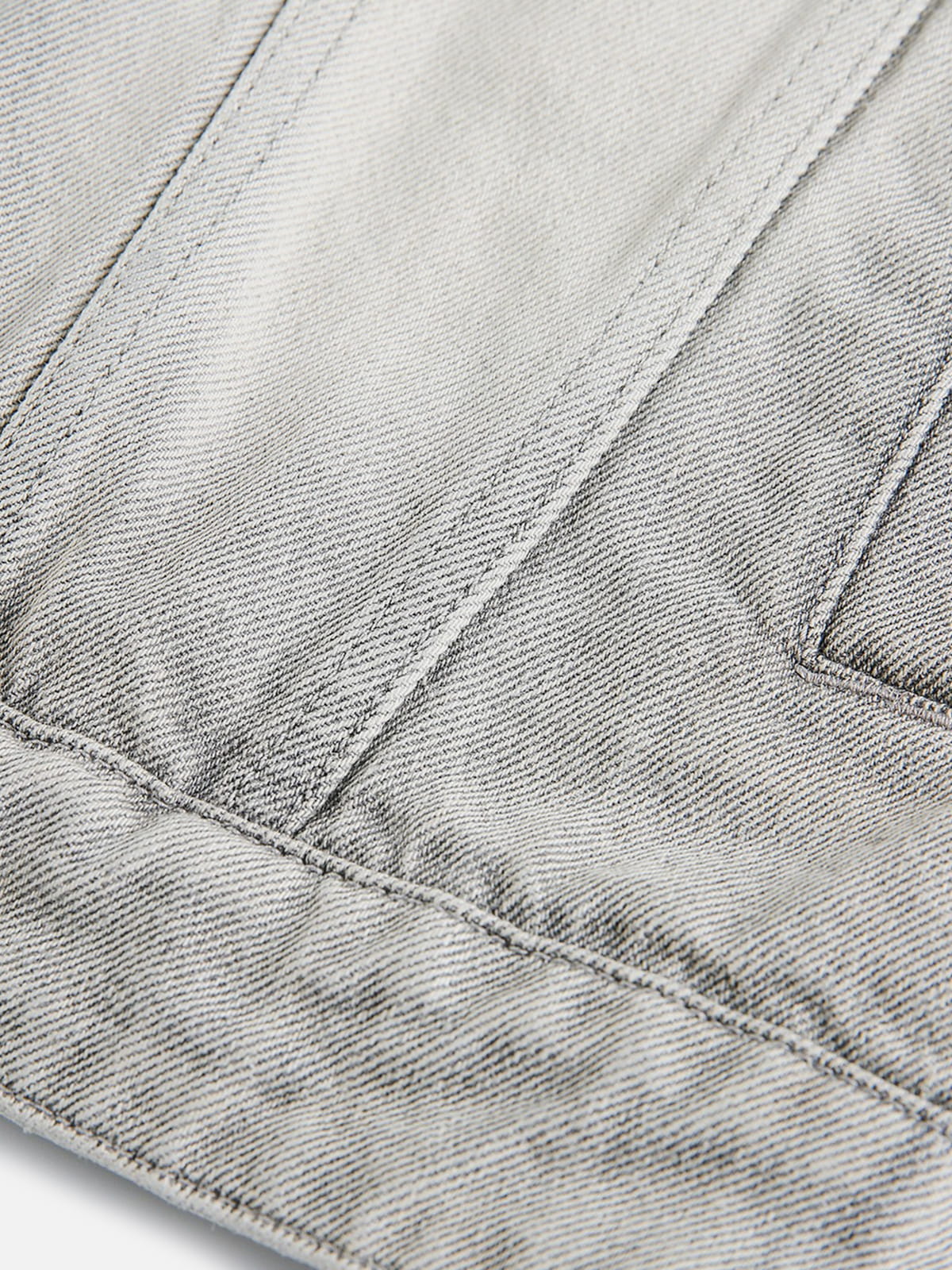 Aelfric Eden Washed Stand Collar Denim Jacket