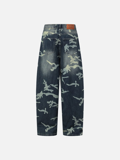 Aelfric Eden CAMO Distressed Baggy Jeans