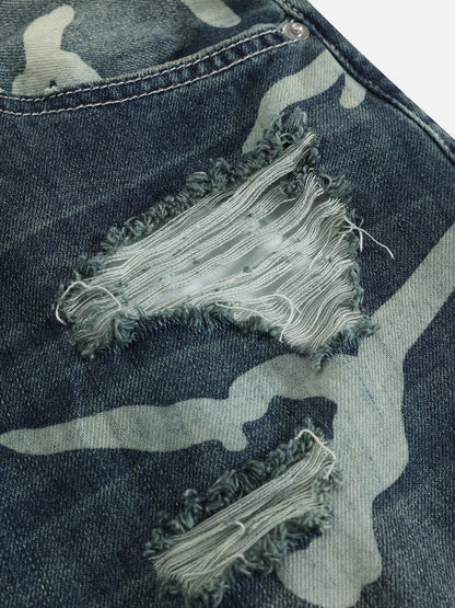 Aelfric Eden CAMO Distressed Baggy Jeans