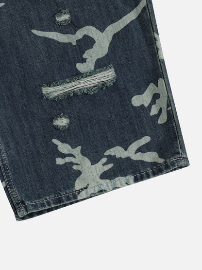 Aelfric Eden CAMO Distressed Baggy Jeans