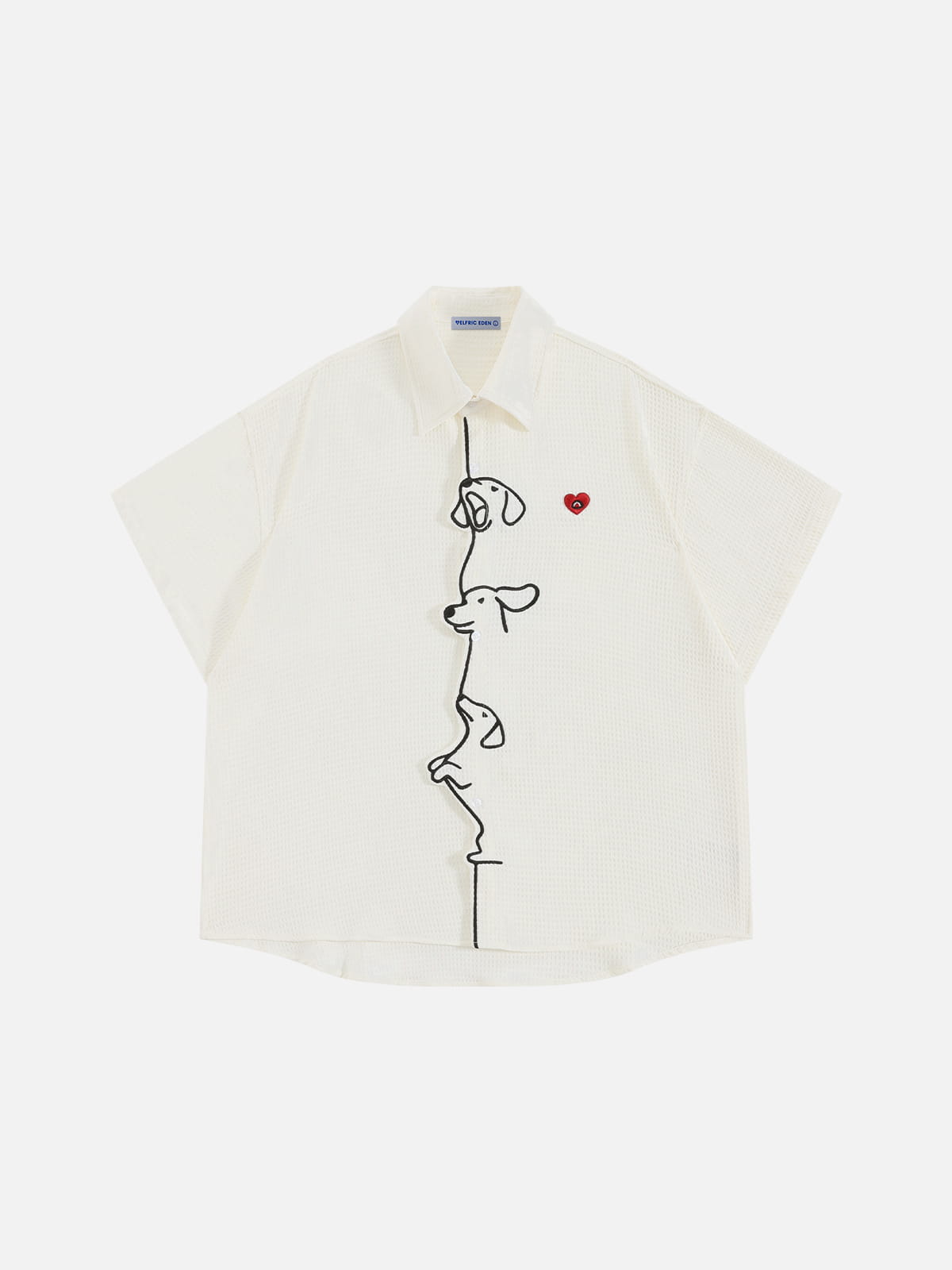 [Pre-Order] Aelfric Eden Boxy Dachshund Embroidery Short Sleeve Shirt