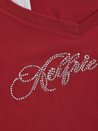 [Pre-Order] Aelfric Eden Cropped Halter Rhinestone Tee