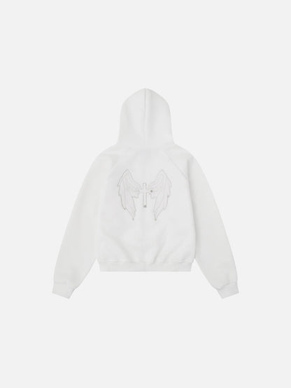 Aelfric Eden Boxy Laced Zip Up Hoodie