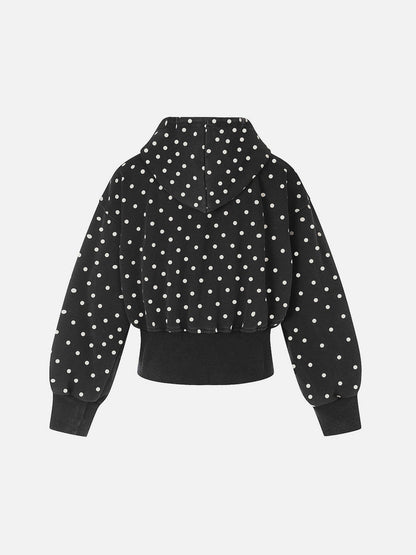 Aelfric Eden Cropped All-Over Print Zip Up Hoodie