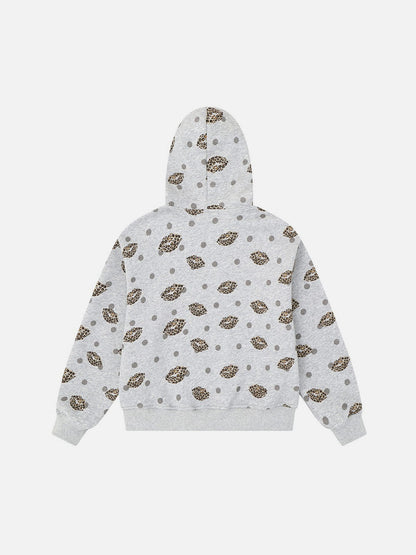 Aelfric Eden Leopard  Zip Up Hoodie