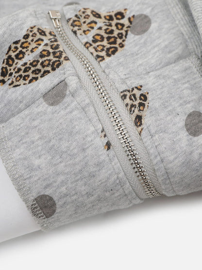 Aelfric Eden Leopard  Zip Up Hoodie