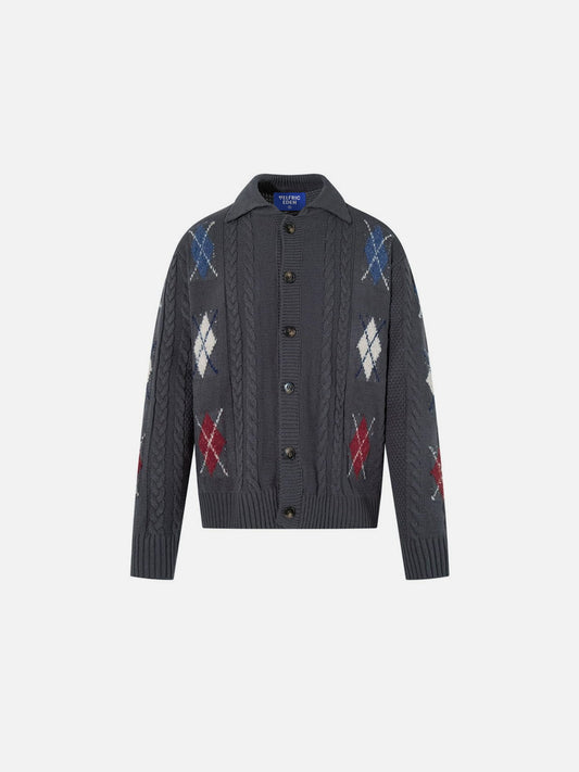 Aelfric Eden Argyle Cable Knit Cardigan