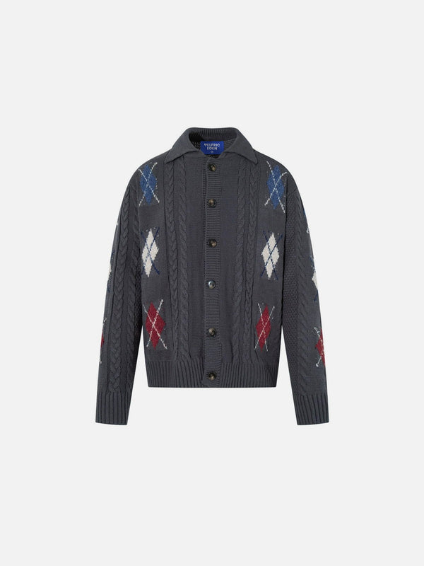 Aelfric Eden Argyle Cable Knit Cardigan