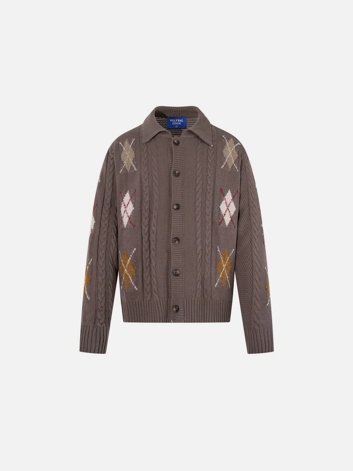 Aelfric Eden Argyle Cable Knit Cardigan