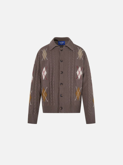 Aelfric Eden Argyle Cable Knit Cardigan
