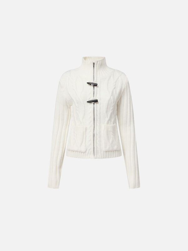 Aelfric Eden Cable Knit Toggle Zip Cardigan