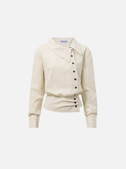 [Pre-Order] Aelfric Eden Asymmetric Button Long Sleeve Shirt