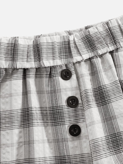 Aelfric Eden Plaid Button Fly Pants