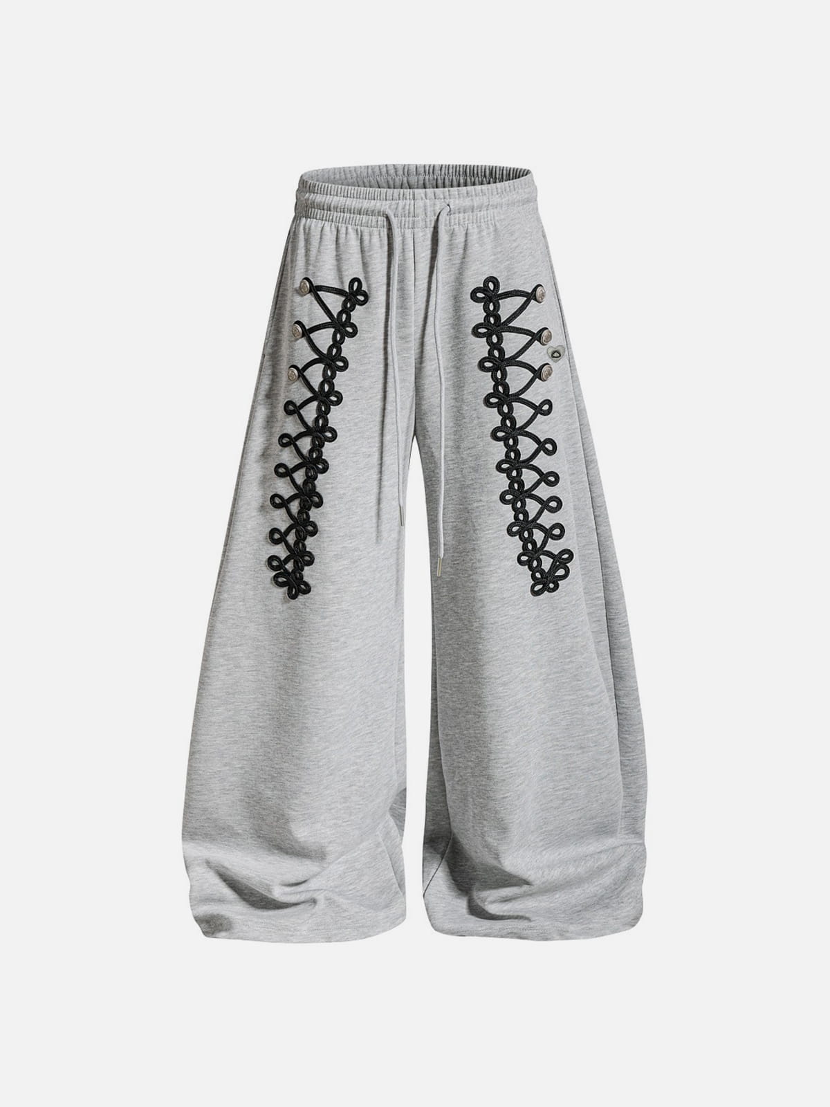 Aelfric Eden Lace-Up Embroidery Baggy Barrel Sweatpants