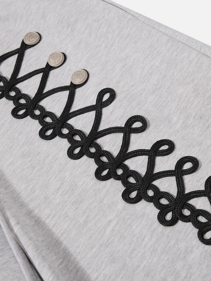 Aelfric Eden Lace-Up Embroidery Baggy Barrel Sweatpants