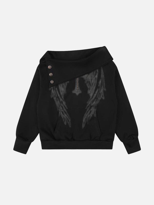 Aelfric Eden Graphic Off-The-Shoulder Sweatshirt
